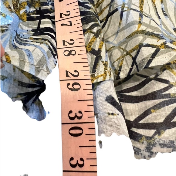 Anthropologie The Korner Hi Lo MIDI 100% Cotton Palm Print Tropical Skirt - Picture 5 of 15